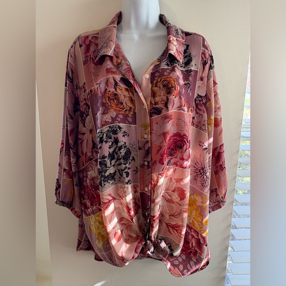 Cynthia Rowley Multicolor Patchwork Blouse - image 2